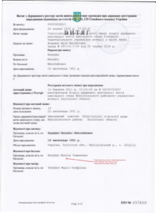 украинские документы
